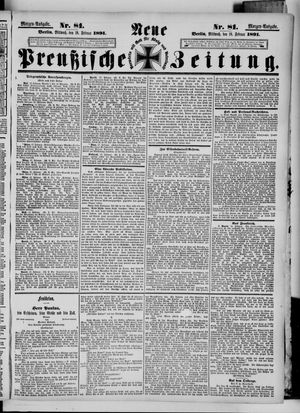 Neue preußische Zeitung vom 18.02.1891