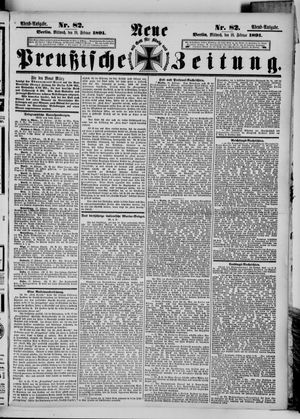 Neue preußische Zeitung vom 18.02.1891