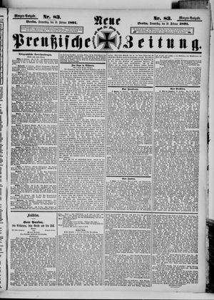 Neue preußische Zeitung vom 19.02.1891