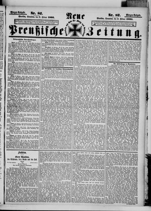 Neue preußische Zeitung vom 21.02.1891