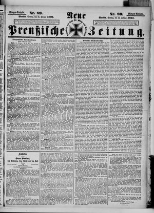 Neue preußische Zeitung vom 22.02.1891