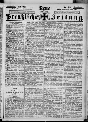 Neue preußische Zeitung vom 25.02.1891