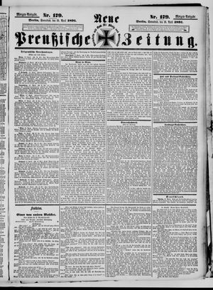 Neue preußische Zeitung vom 18.04.1891