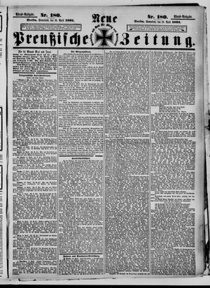 Neue preußische Zeitung vom 18.04.1891