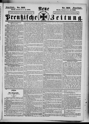 Neue preußische Zeitung vom 11.07.1891