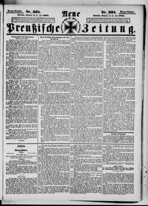 Neue preußische Zeitung vom 22.07.1891