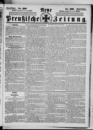Neue preußische Zeitung vom 23.07.1891