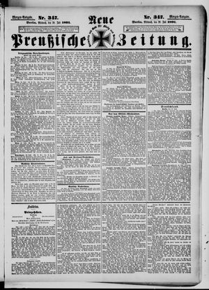 Neue preußische Zeitung vom 29.07.1891