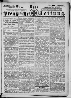 Neue preußische Zeitung vom 29.07.1891