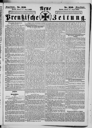 Neue preußische Zeitung vom 05.08.1891