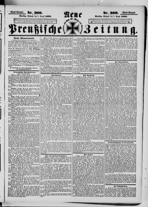 Neue preußische Zeitung vom 05.08.1891