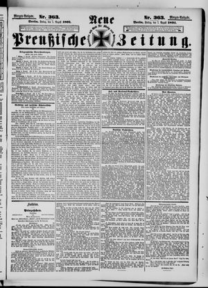 Neue preußische Zeitung vom 07.08.1891
