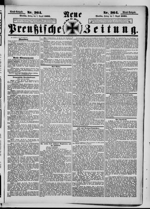 Neue preußische Zeitung vom 07.08.1891