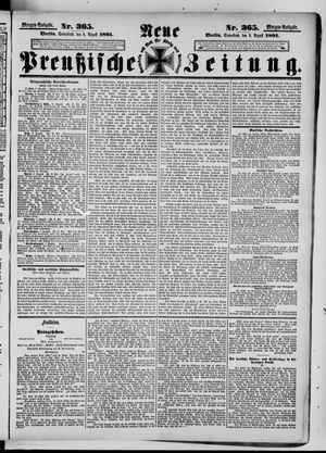 Neue preußische Zeitung vom 08.08.1891
