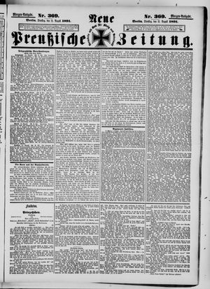 Neue preußische Zeitung vom 11.08.1891