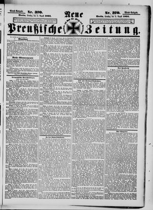 Neue preußische Zeitung vom 11.08.1891