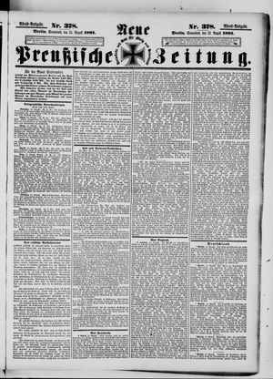 Neue preußische Zeitung vom 15.08.1891