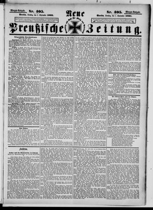 Neue preußische Zeitung vom 01.09.1891