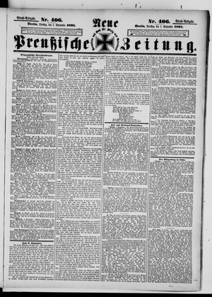 Neue preußische Zeitung vom 01.09.1891