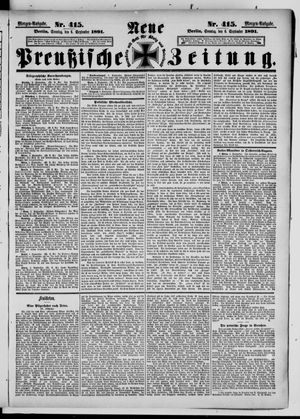 Neue preußische Zeitung vom 06.09.1891