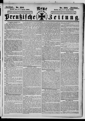 Neue preußische Zeitung vom 11.09.1891