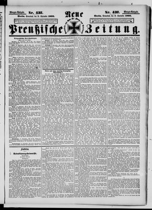 Neue preußische Zeitung vom 19.09.1891