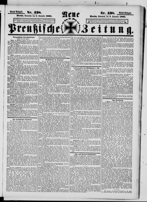 Neue preußische Zeitung vom 19.09.1891