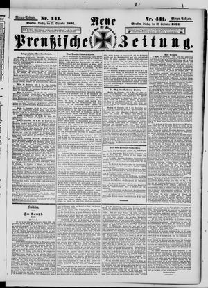 Neue preußische Zeitung vom 22.09.1891