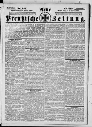 Neue preußische Zeitung vom 22.09.1891