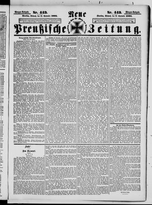 Neue preußische Zeitung vom 23.09.1891