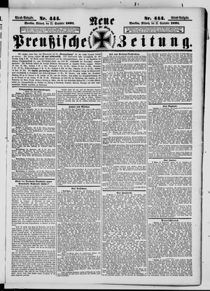 Neue preußische Zeitung vom 23.09.1891