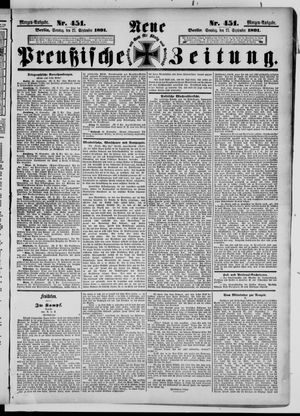 Neue preußische Zeitung vom 27.09.1891