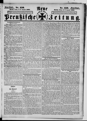 Neue preußische Zeitung vom 29.09.1891