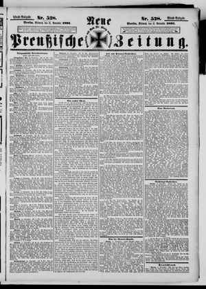Neue preußische Zeitung vom 11.11.1891
