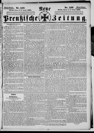 Neue preußische Zeitung vom 22.11.1891