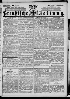 Neue preußische Zeitung vom 26.11.1891