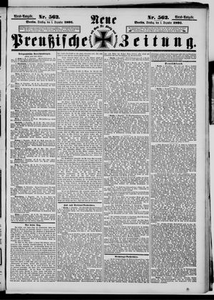 Neue preußische Zeitung vom 01.12.1891