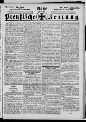 Neue preußische Zeitung vom 02.12.1891
