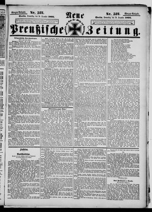 Neue preußische Zeitung vom 10.12.1891