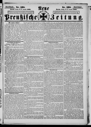 Neue preußische Zeitung vom 22.12.1891