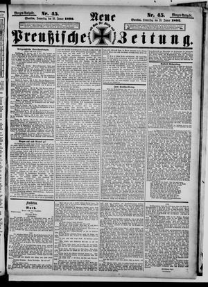 Neue preußische Zeitung vom 28.01.1892