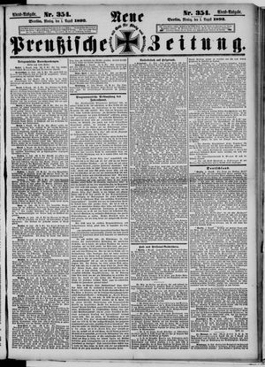 Neue preußische Zeitung vom 01.08.1892