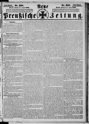 Neue preußische Zeitung vom 03.08.1892