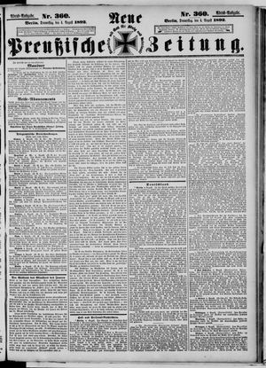 Neue preußische Zeitung vom 04.08.1892