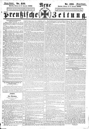 Neue preußische Zeitung vom 21.09.1892