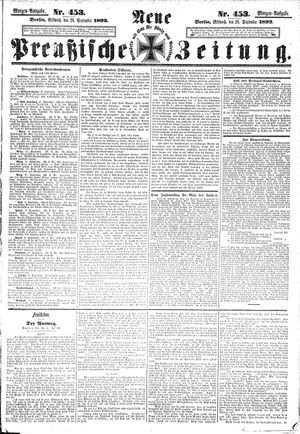 Neue preußische Zeitung on Sep 28, 1892