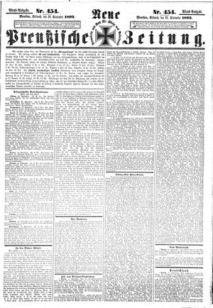 Neue preußische Zeitung on Sep 28, 1892