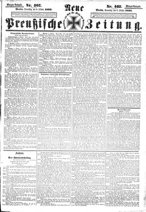 Neue preußische Zeitung vom 06.10.1892