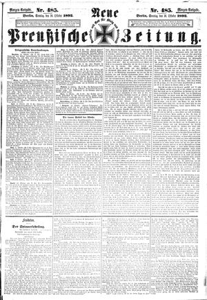 Neue preußische Zeitung vom 16.10.1892