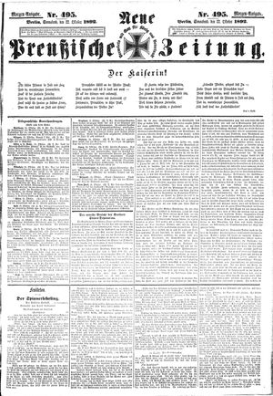 Neue preußische Zeitung vom 22.10.1892